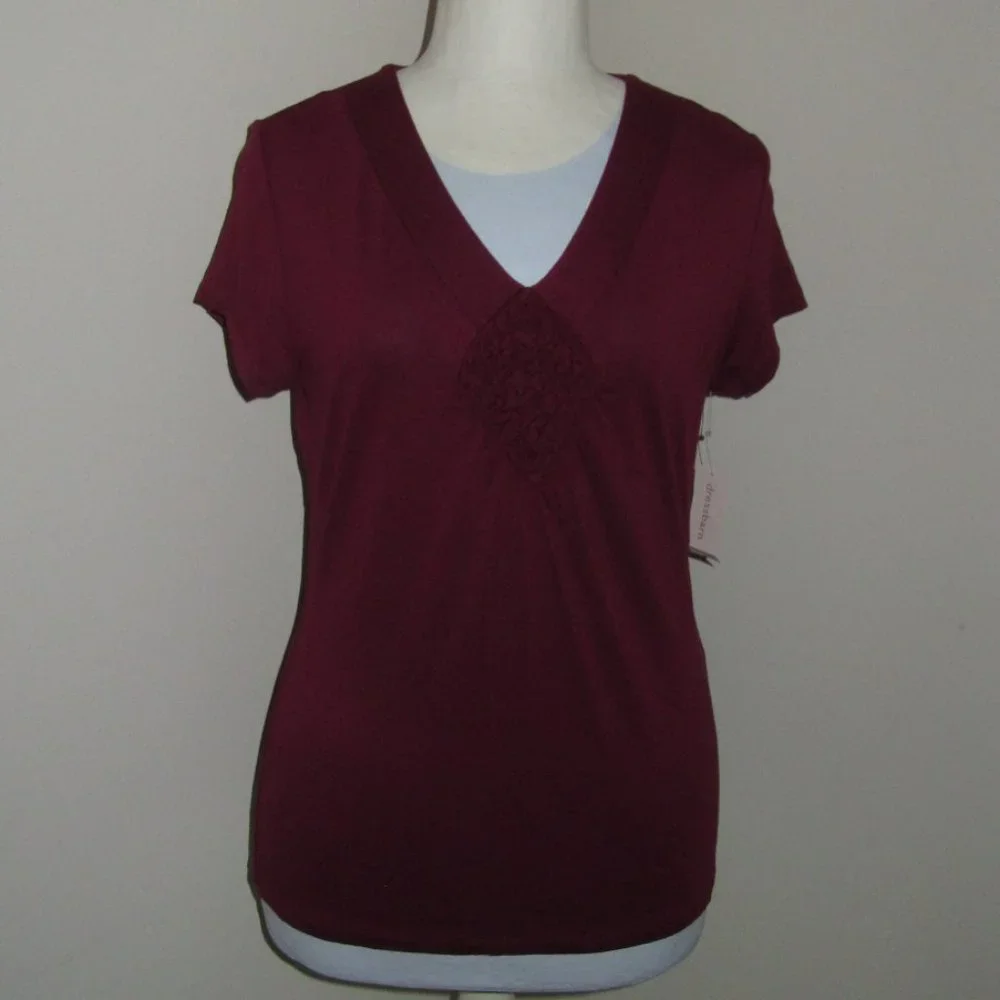 Women's Magenta Top by Dress Barn Size M NWT-24.99